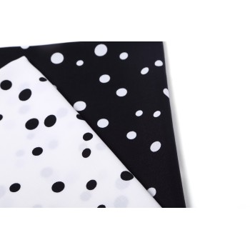 Classic Tencel linen blend black and white polka dot skirt fabric