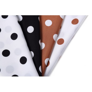 Hot-selling Tencel linen blended polka dot literary skirt fabric
