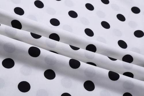 Hot-selling Tencel linen blended polka dot literary skirt fabric