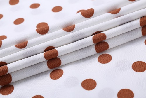 Hot-selling Tencel linen blended polka dot literary skirt fabric