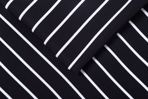 Hot sale classic black and white gray striped tencel linen blend fabric