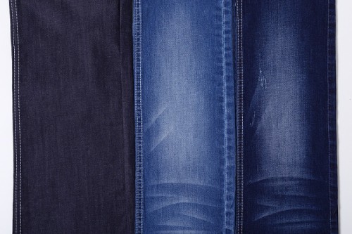 Popular high stretch jeans 90% cotton polyester 5.5oz fabric denim textile