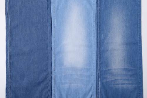 Custom design woven jeans for wholesale soft fabric denim 100% cotton light blue