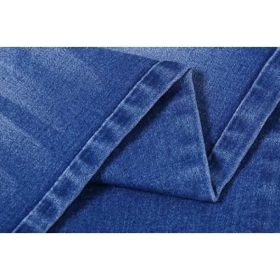 Hot selling denim blended cotton fabric price print blended poly viscose fabric