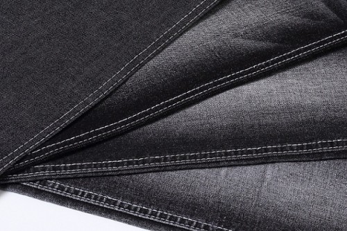 New style woven stretch polyester cotton bull elasticity black denim fabric prices