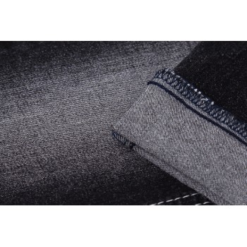New style woven stretch polyester cotton bull elasticity black denim fabric prices