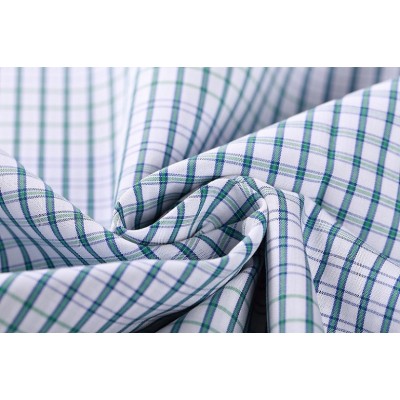 Newest cotton plaid shirt fabric stocklot good quality 100% cotton clothing woven fabric
