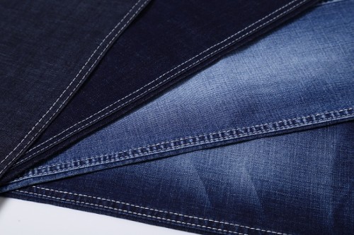 Hot sale polyester swatches stock lot cotton lycra denim fabric
