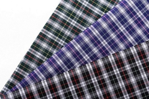 New arrival custom 50s yarn dyed shirting fabric wholesale stock plaid roll 100% cotton fabric
