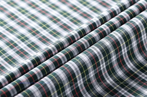 New arrival custom 50s yarn dyed shirting fabric wholesale stock plaid roll 100% cotton fabric