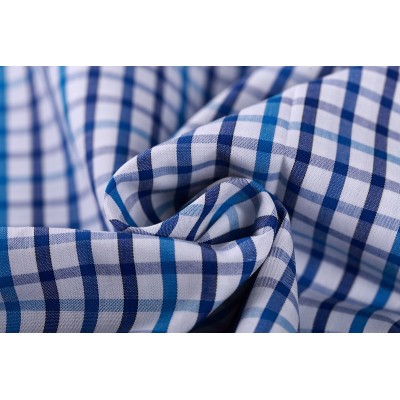 New model fashion check shirting woven fabrics wholesale 100% cotton fabric for shirting
