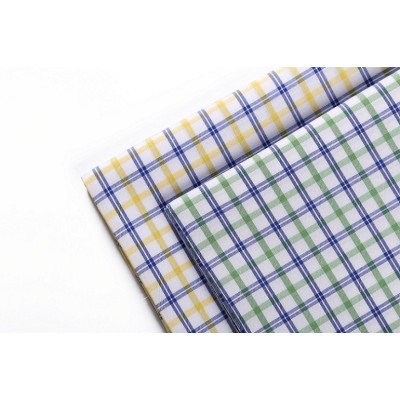 2019 top selling custom plaid clothing fabric 50s yarn dyed 100% cotton fabric for shirting