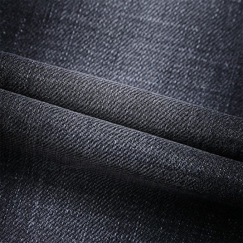 High quality black stretch jeans customized design denim fabric