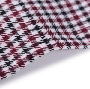 Wholesale stock 100% cotton clothing woven fabric good quality custom plaid fabric for shirting
