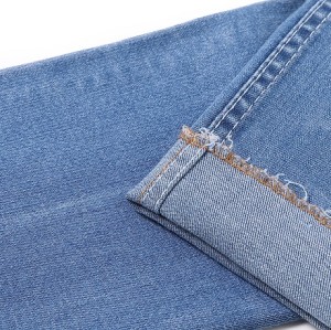 Eco friendly breathable cotton polyester spandex in stock denim fabric