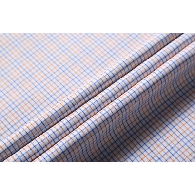 Wholesale custom plaid shirting woven fabric new model fashion 100% cotton fabric for shirts