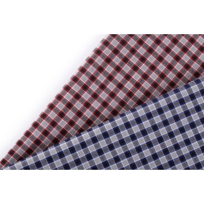 Wholesale price breathable 100% cotton plaid shirts cloth yarn dyed clothes dobby fabric