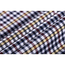 New model custom stock plaid shirt woven fabrics top selling fashion 100% cotton fabric