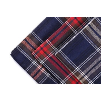 Popular Stock Shirting Woven Textiles Fabrics Hot Sale Plaid 100% Cotton Shirt Fabric For Men