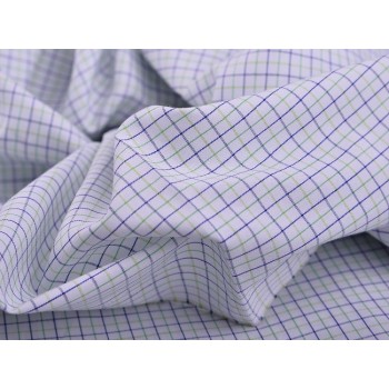 New Model Fashion Egyptian 100% Cotton Shirting Fabrics Popular Custom Check Woven Textiles Fabric