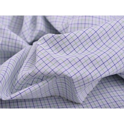New Model Fashion Egyptian 100% Cotton Shirting Fabrics Popular Custom Check Woven Textiles Fabric