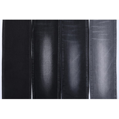 Eco friendly breathable all black stretch good quality denim fabric for jeans