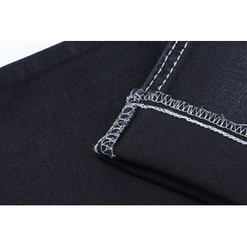 Eco friendly breathable all black stretch good quality denim fabric for jeans