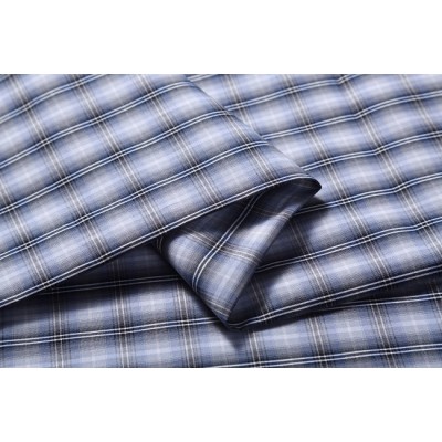 High quality custom plaid shirting woven textile fabric stocklot new style fashion 100% cotton fabric for shirt