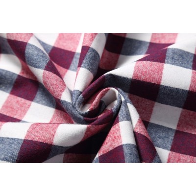 factory prices plaid shirts woven fabric hot sale custom check 100% cotton fabric stocklot