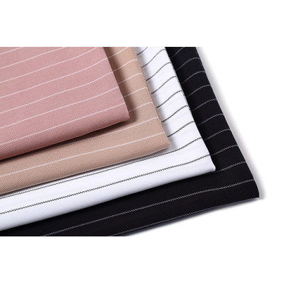 Tencel polyester wide striped skirt shirt blend fabric