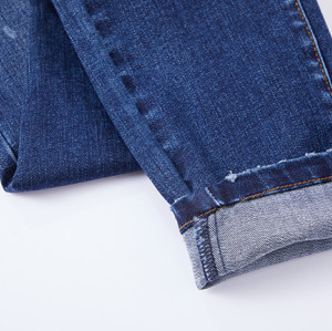 Cotton polyester spandex fabric denim indigo with stretch in stock