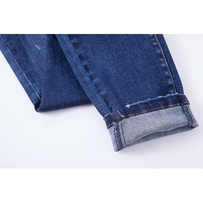 Cotton polyester spandex fabric denim indigo with stretch in stock