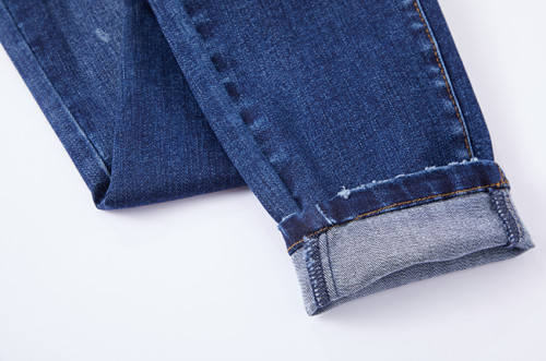 Cotton polyester spandex fabric denim indigo with stretch in stock