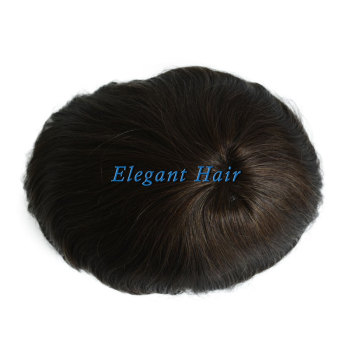 Elegant Hair swiss Lace with Super Thin Skin Hair System for Men
