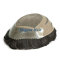 Elegant Hair Fine Mono with PU Perimeter and Cut SCALLOP Design Stock Toupee Hair Piece