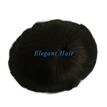 Elegant Hair swiss lace with pu at sides and back and lace front bleaching knots