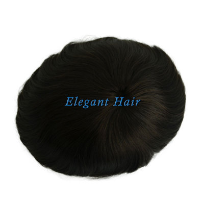 Elegant Hair swiss lace with pu at sides and back and lace front bleaching knots