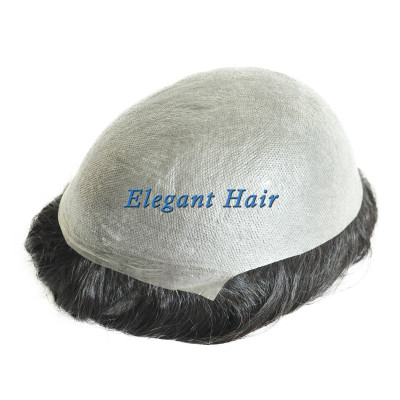Invisible Mens Hair Replacement System Ultra Thin Skin Toupee Hairpiece