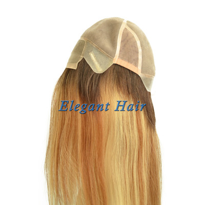 Fine mono lace human hair women wig