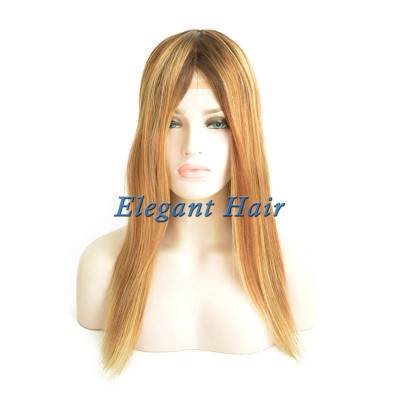 Fine mono lace human hair women wig