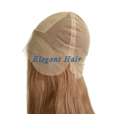 Full swiss lace human hair wig with silk top front