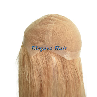 Brazilian virgin hair swiss lace wig with silk top front