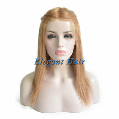 Brazilian virgin hair swiss lace wig with silk top front