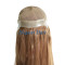 100%human hair swiss lace wig with pu skin arounded