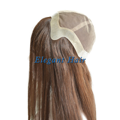 100%human hair swiss lace wig with silk top front