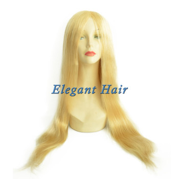 100%human hair mono lace long hair wig