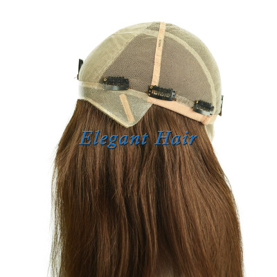 Human hair silk top lace wig