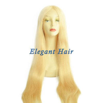 100%human hair full swiss lace silk top wig