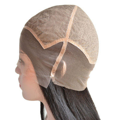Custom Ladies PU and Silk Base Real Human Hair Silk Top Wig