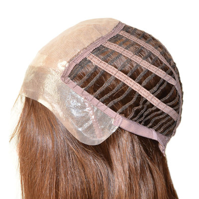 Customized Ladies Elasticated Machine-Made Weft and Invisible Knots Silk Top Wig